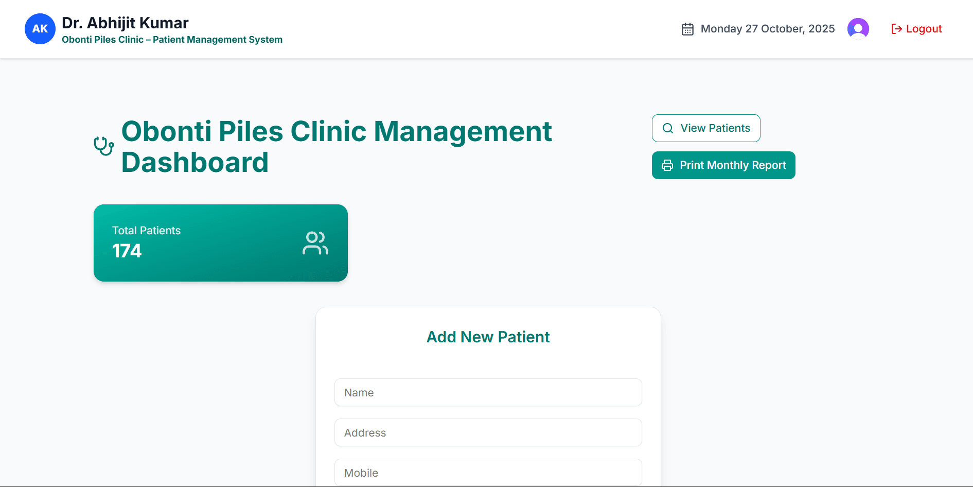 Clinic Management SaaS: Streamlined Care With Modern UX